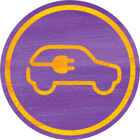 electric vehicle icon circle