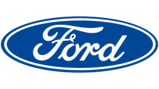 Ford logo, white script on blue oval
