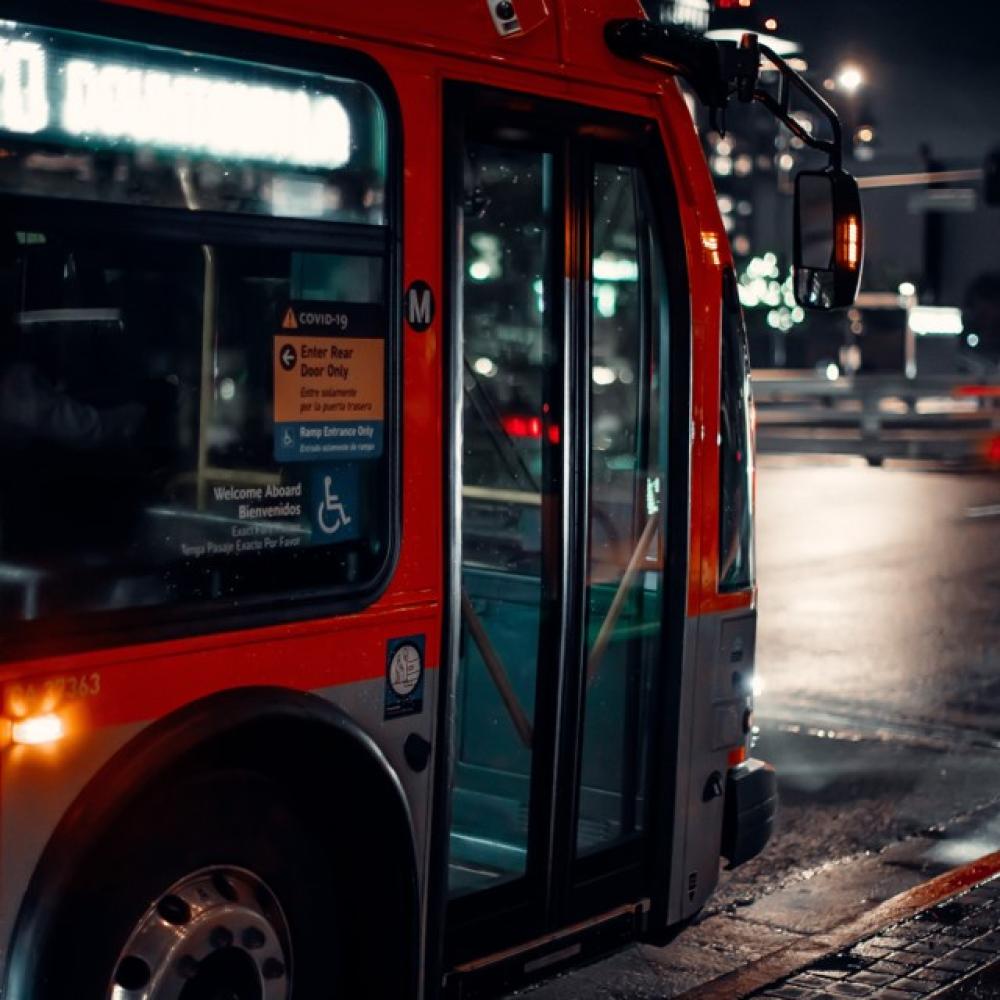 bus at night