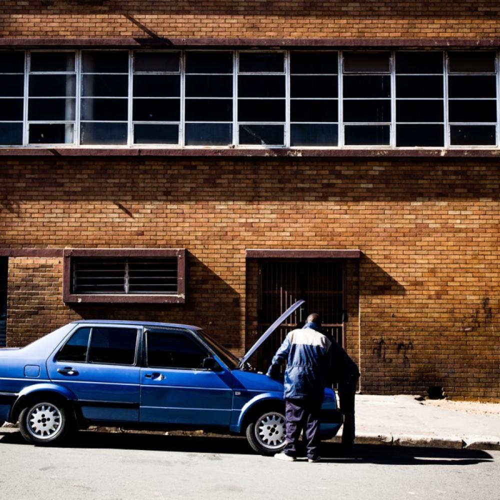 car being fixed